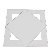 Double aluminum edge paper European-style gypsum board access opening invisible ceiling air conditioning maintenance decorative cover hidden 400