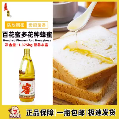 Yibee garden multi-flower honey 1 375kg large bottle Guangzhou gardening honey brewing beverage hundred nectar baking raw materials