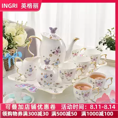 British afternoon teapot Light luxury coffee cup and saucer set Household modern ceramic European small luxury coffee set
