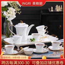 Coffee cup set Nordic European style small luxury afternoon tea set simple gift home English tea cup saucer