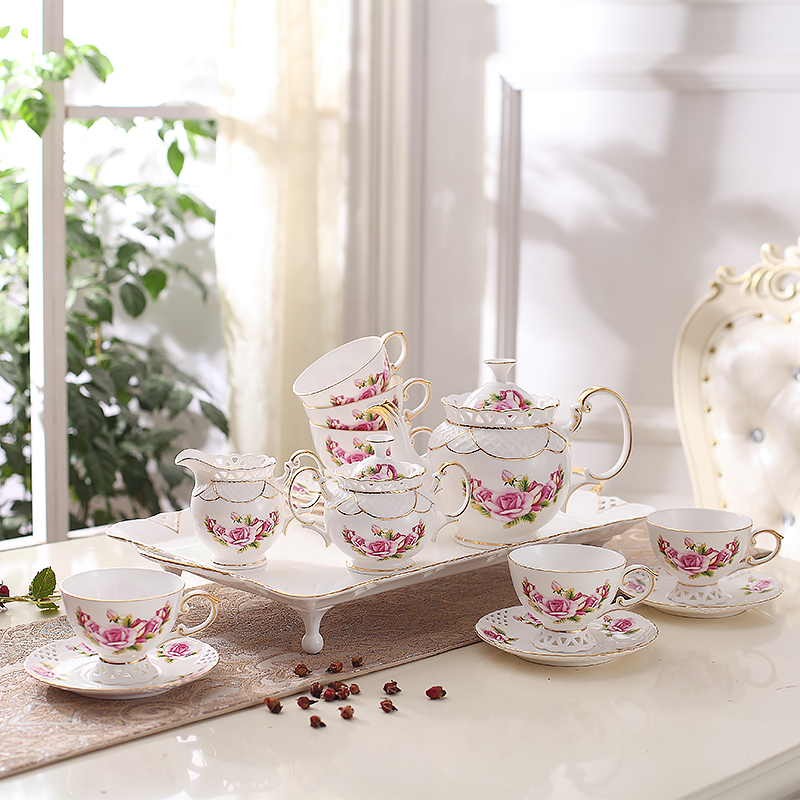 European ceramic coffee set English afternoon tea tea sets suit ceramic cups of coffee cups and saucers