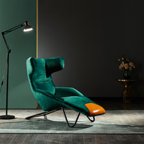 Nordic single sofa leisure fabric lazy sofa recliner light luxury atmosphere small sofa chair designer sofa chair