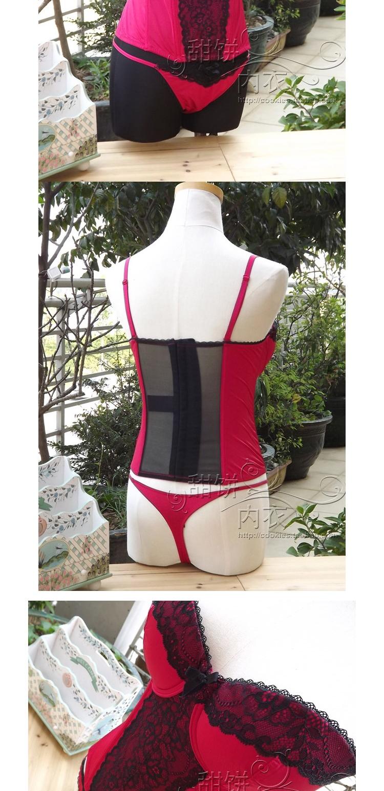 01 Châu Âu và Hoa Kỳ dây đeo vai lớn màu đỏ có thể tháo rời với corset chống trượt nhỏ ngực cơ thể mm phù hợp với corset ống hàng đầu