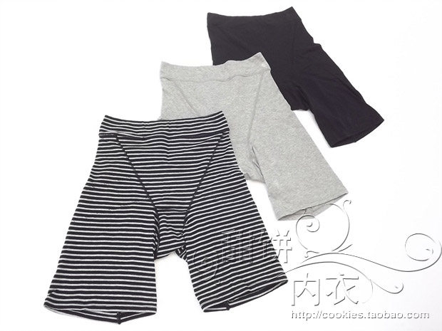 Ren 4 10th Single pure cotton Skinder slim fit pants Anti-walk light bunches Pants Full Cotton Flat Corner Women's Underwear