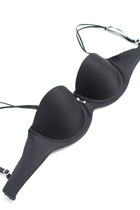 116 European and American black light face 1 2 cup detachable shoulder strap anti-slip female bra with thin lower thick tochest underwear