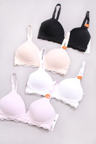39 full 80 European and American lace glossy glossy without steel ring thin bra comfortable and natural healthy without steel tope lingerie