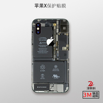 Apple x sticker iPhoneXsMax rear membrane XR12 color film iPhone11promax cartoon pro back membrane Max back cover full body iPhone