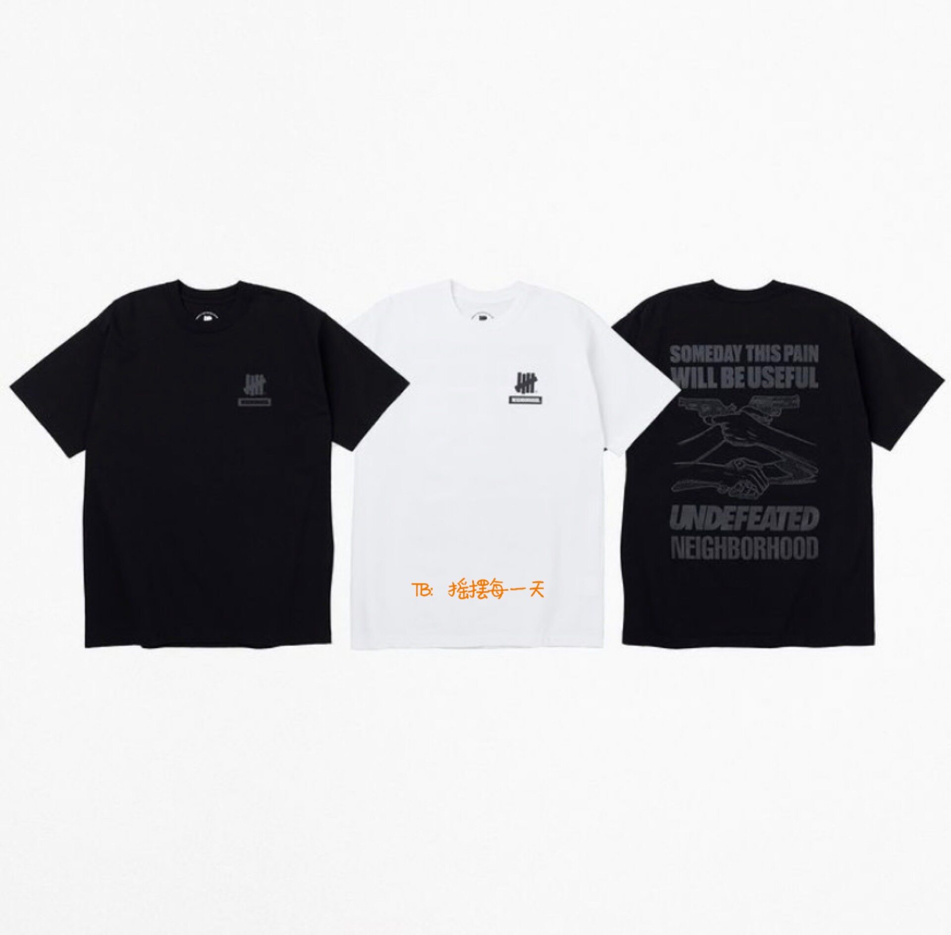 (Spot) UNDEFEATED NBHD Neighborhood SOMEDAY pistol joint short sleeve t-shirt