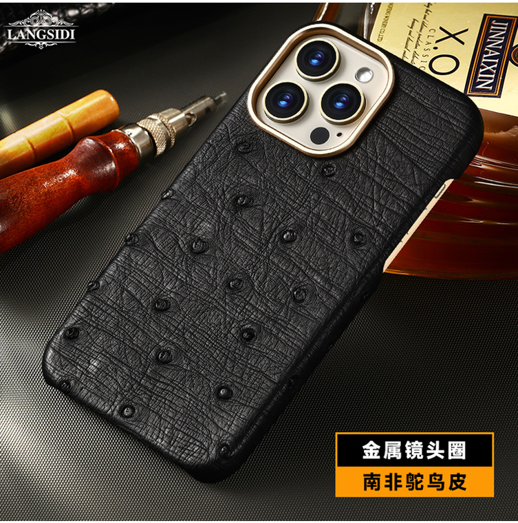 Stingray Pearl Fish Luxury Genuine Leather High End Premium MagSafe Magnetic 15, 14, 13, 12 iPhone Case