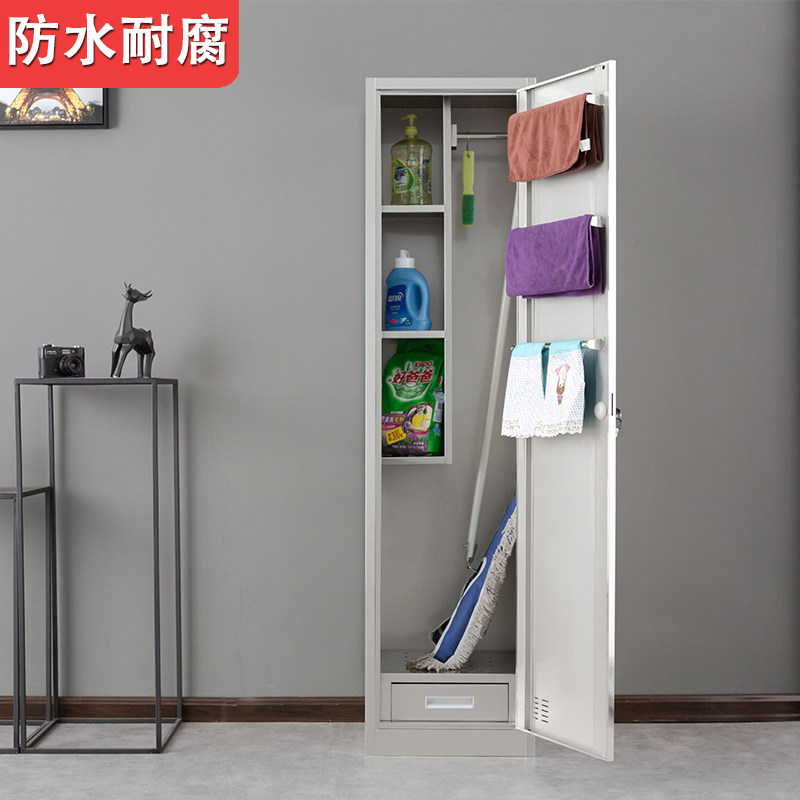 304 stainless steel cleaning locker balcony toilet debris finishing cabinet double door cleaning tool cabinet