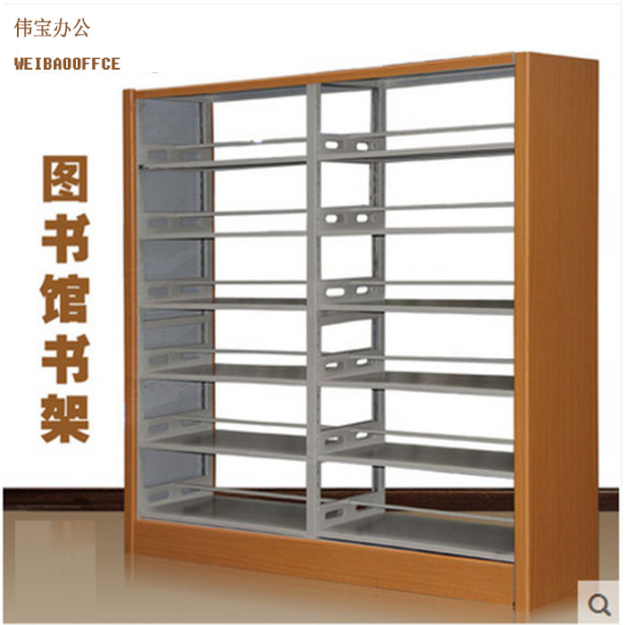Xiamen Library Bookshelf Steel Single-sided Bifacial Bookshelf School Book Room Reading Shelf Home Shelve