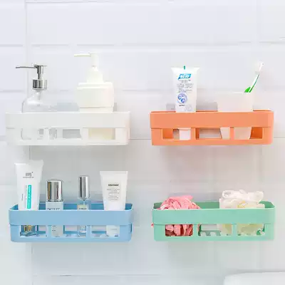 H703 Punch-free bathroom shelf Powder room supplies toilet plastic wall-mounted shelf Storage shelf Wash rack