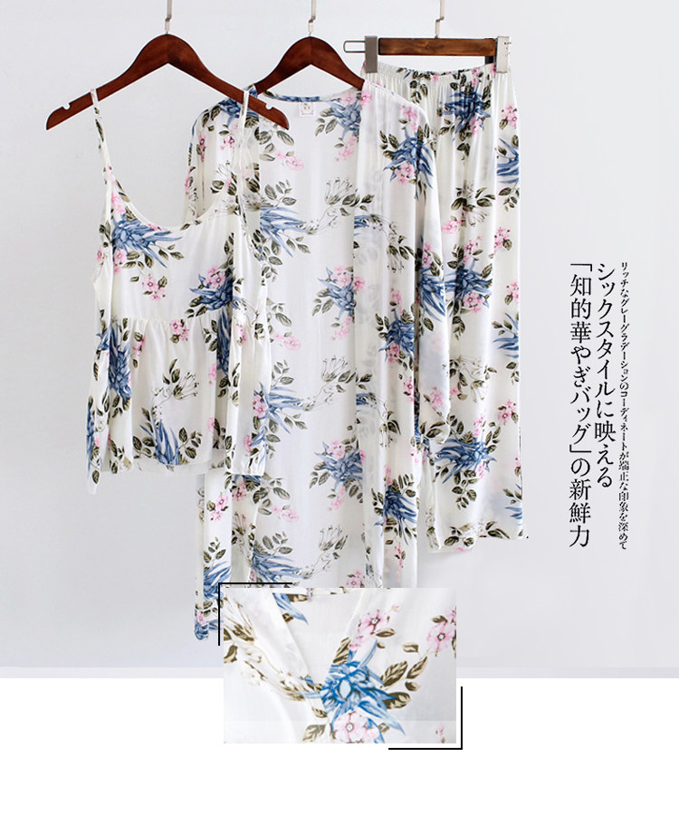 Imported cotton pajamas gown Japanese sexy winter 