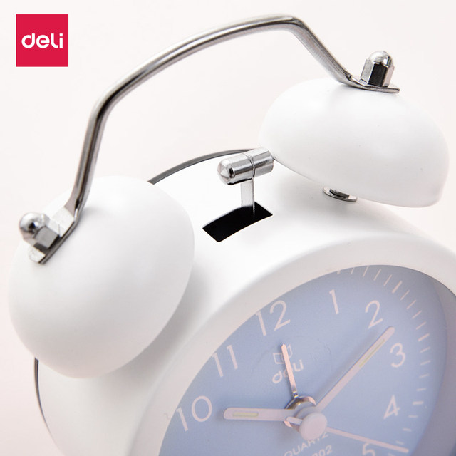 Creative, cute, simple and fashionable small alarm clock for effective students, multi-functional electronic mini silent clock with luminous clock, office desk alarm clock, bedroom bedside small alarm clock