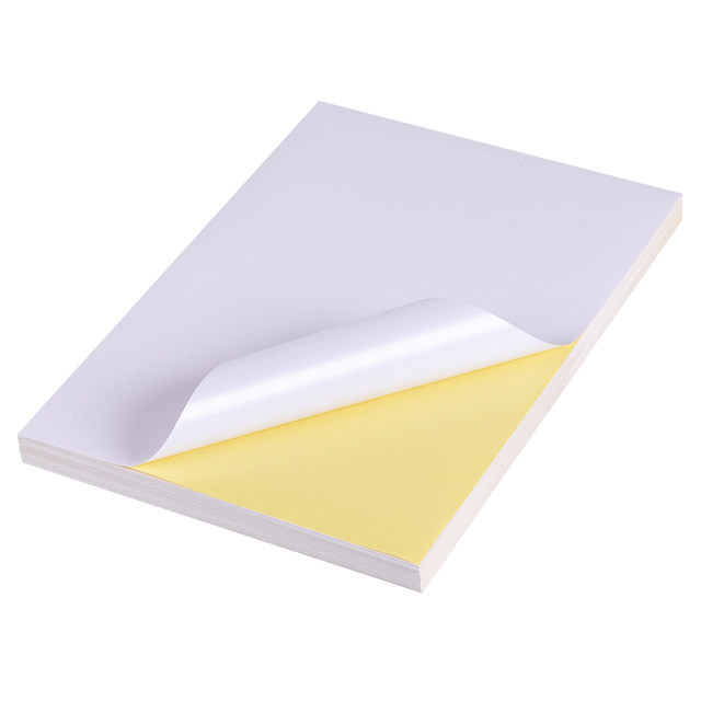 A4 self-adhesive printing label sticker blank high-adhesive paper adhesive paper laser inkjet printing paper glossy matte 50 sheets good and smooth a4 kraft paper suitable for laser inkjet and other printers