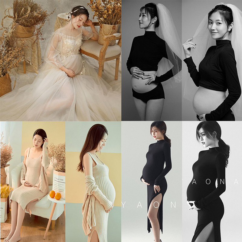 21 new maternity photo photo clothing photo studio aesthetic slim maternity clothes photography clothes pregnant mother knitting photo clothes