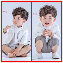 2017 New Shadow Building Children Photography Clothing Boy 2-3 Year Old Baby Photo Dress Han Style Camera Clothing