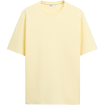 ZARA24 new summer product mens yellow jacquard texture versatile round neck short-sleeved T-shirt 4092410 306