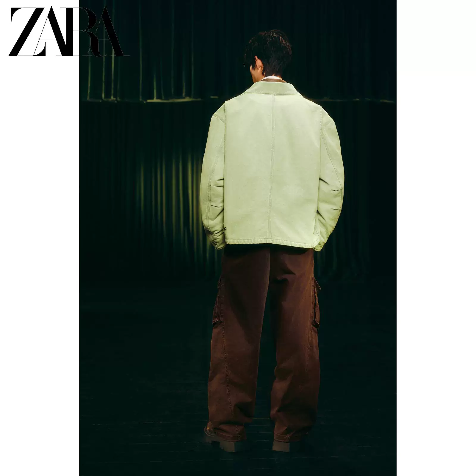 ZARA 2025 зима Новые товары мужская стёганная свободная куртка 4575801 526