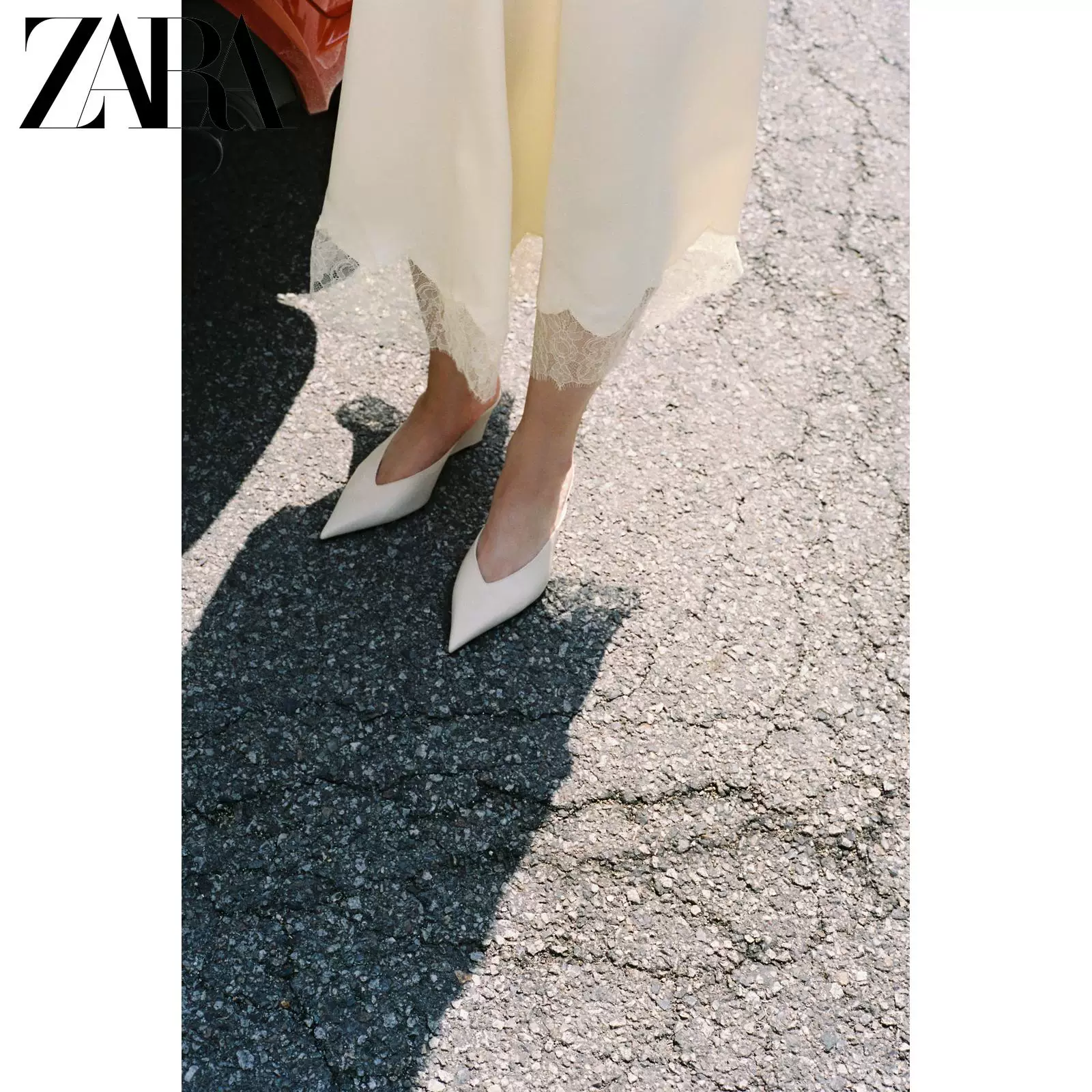 Обувь ZARA 2026 весна-лето: женские сабо-туфли-лодочки, клин, пряжка, высокие каблуки 2266710 001