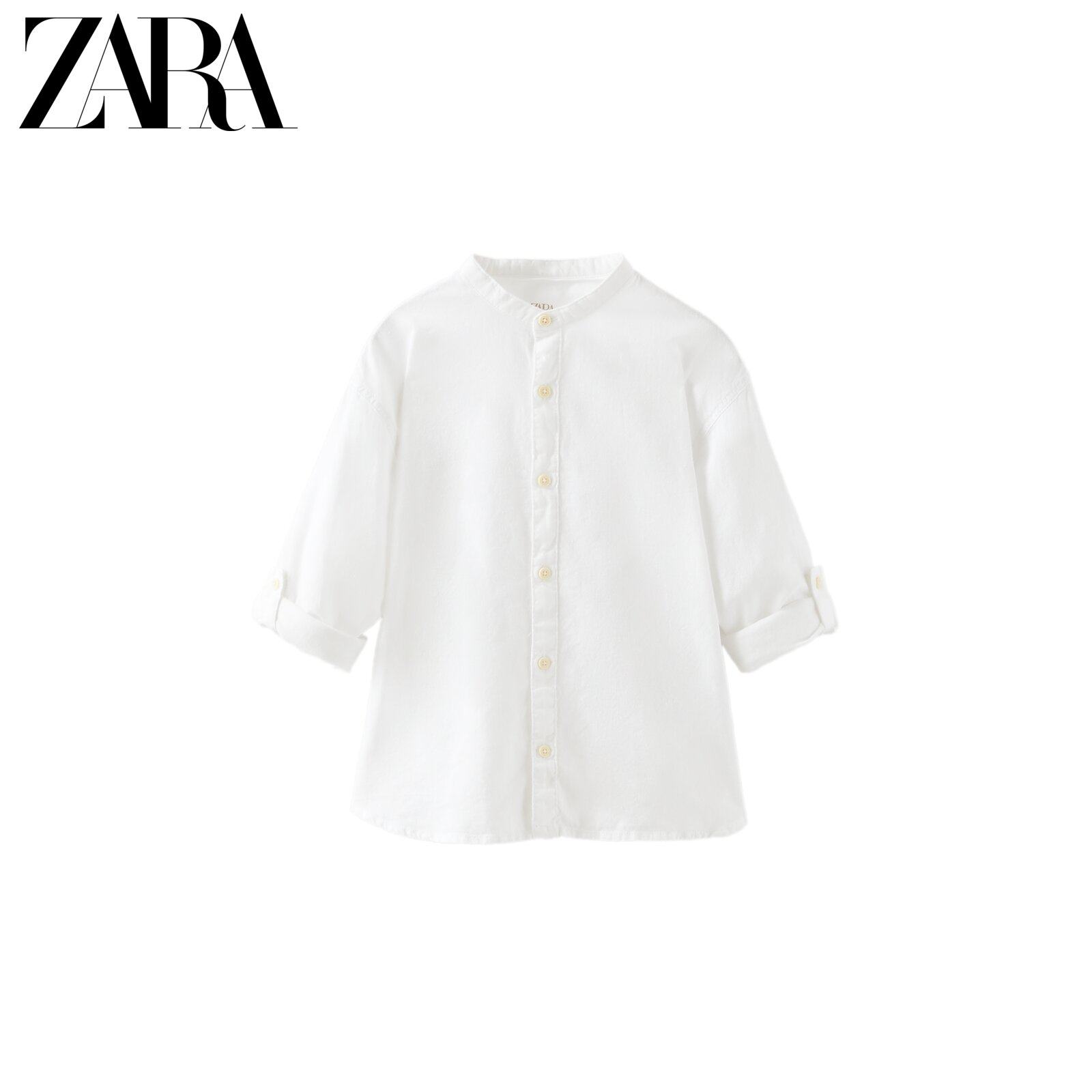 ZARA new child clothing boy girl's linen shirt 6887621250