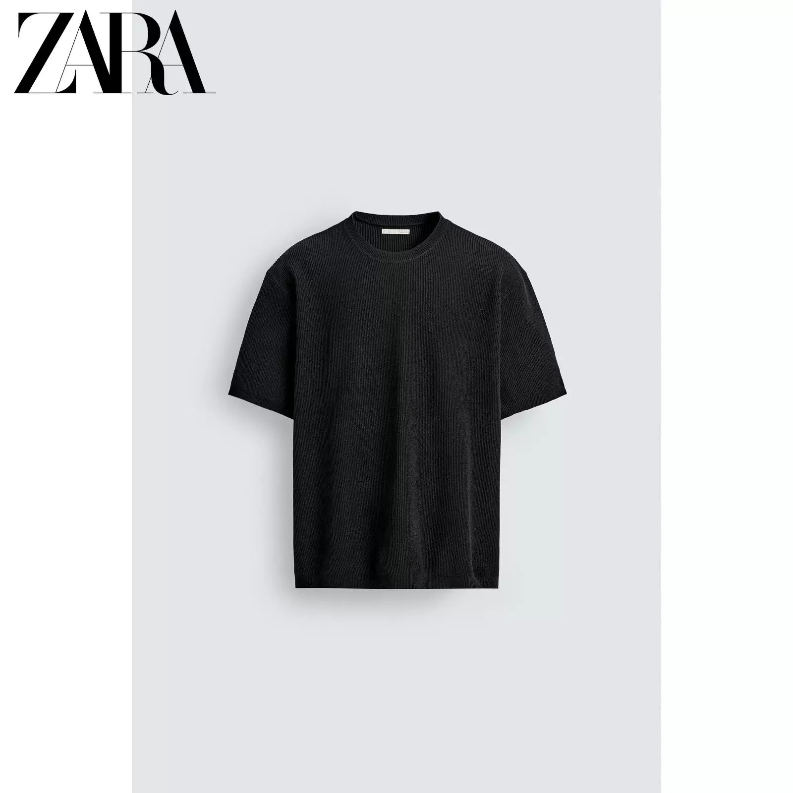 ZARA Весна-лето 2026 Новинки Мужская мультицветная приталенная прямая рубашка с фактурной шерстью 4938433