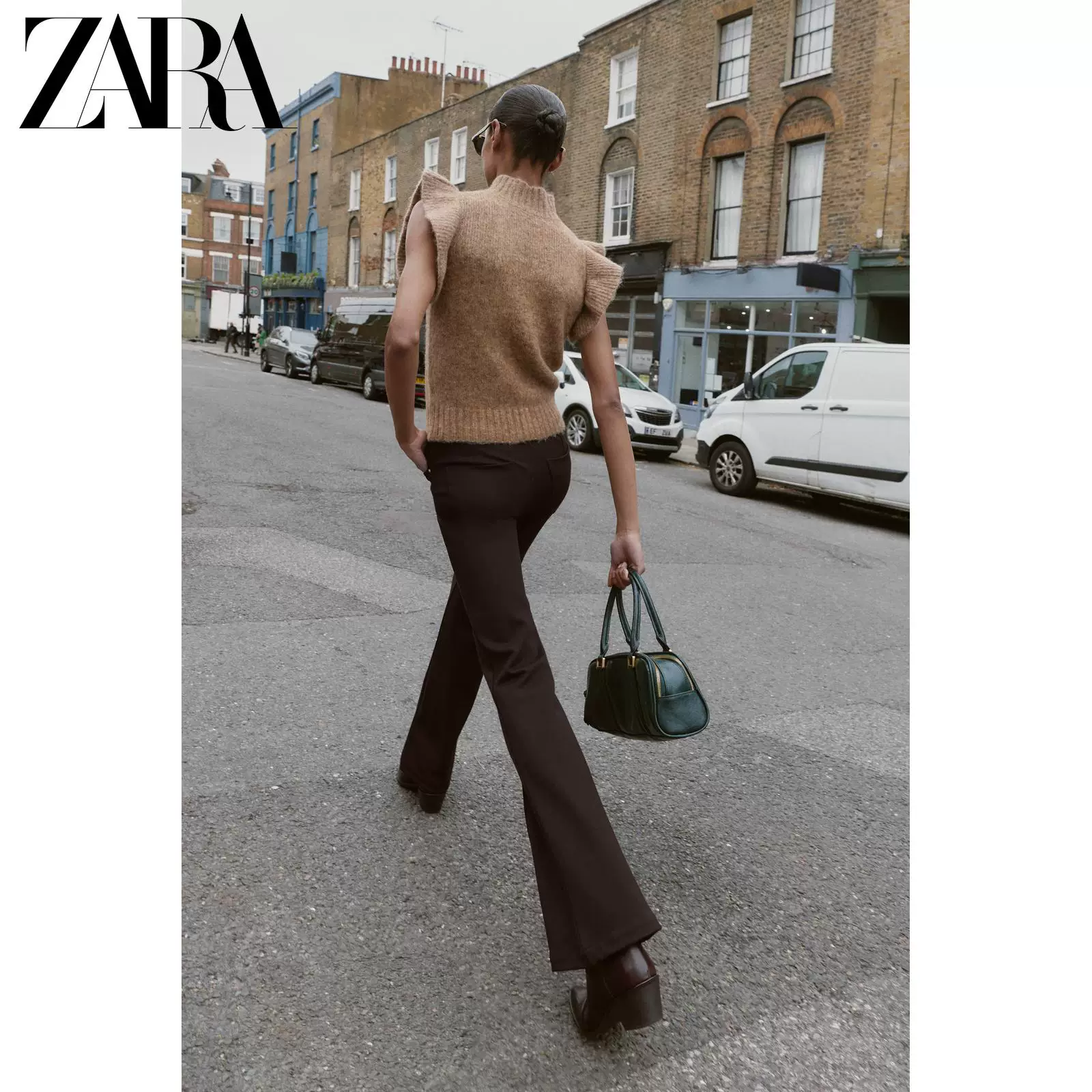 ZARA 2025 зима новые товары женские шерстяные смешанные слоистые декоративные жилеты-свитеры 4938119 743