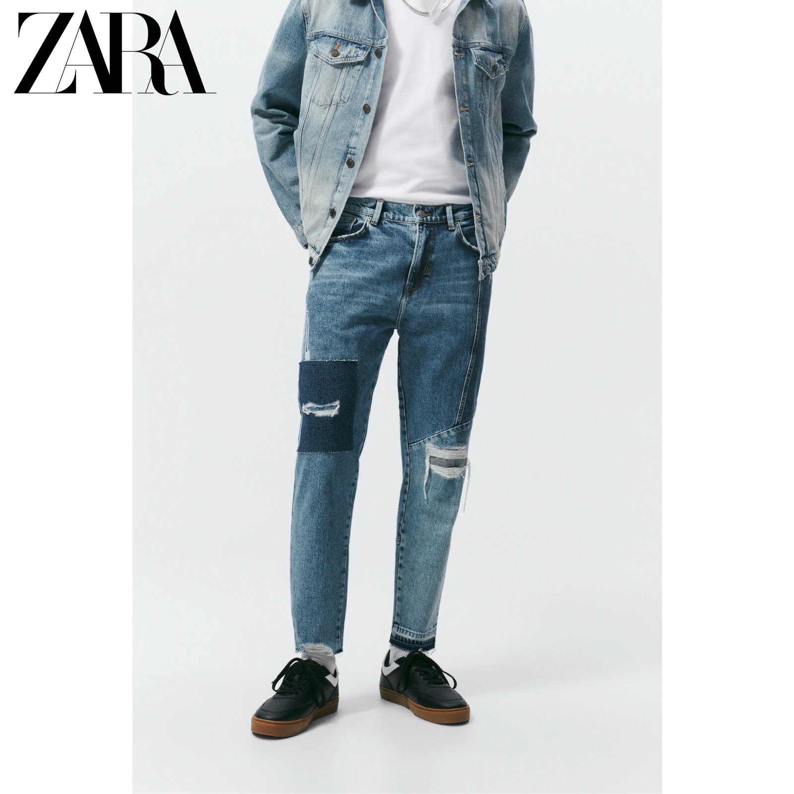 ZARA Springtime Men's Clothing Repair Program Collage of Hole Jeans 5585360407