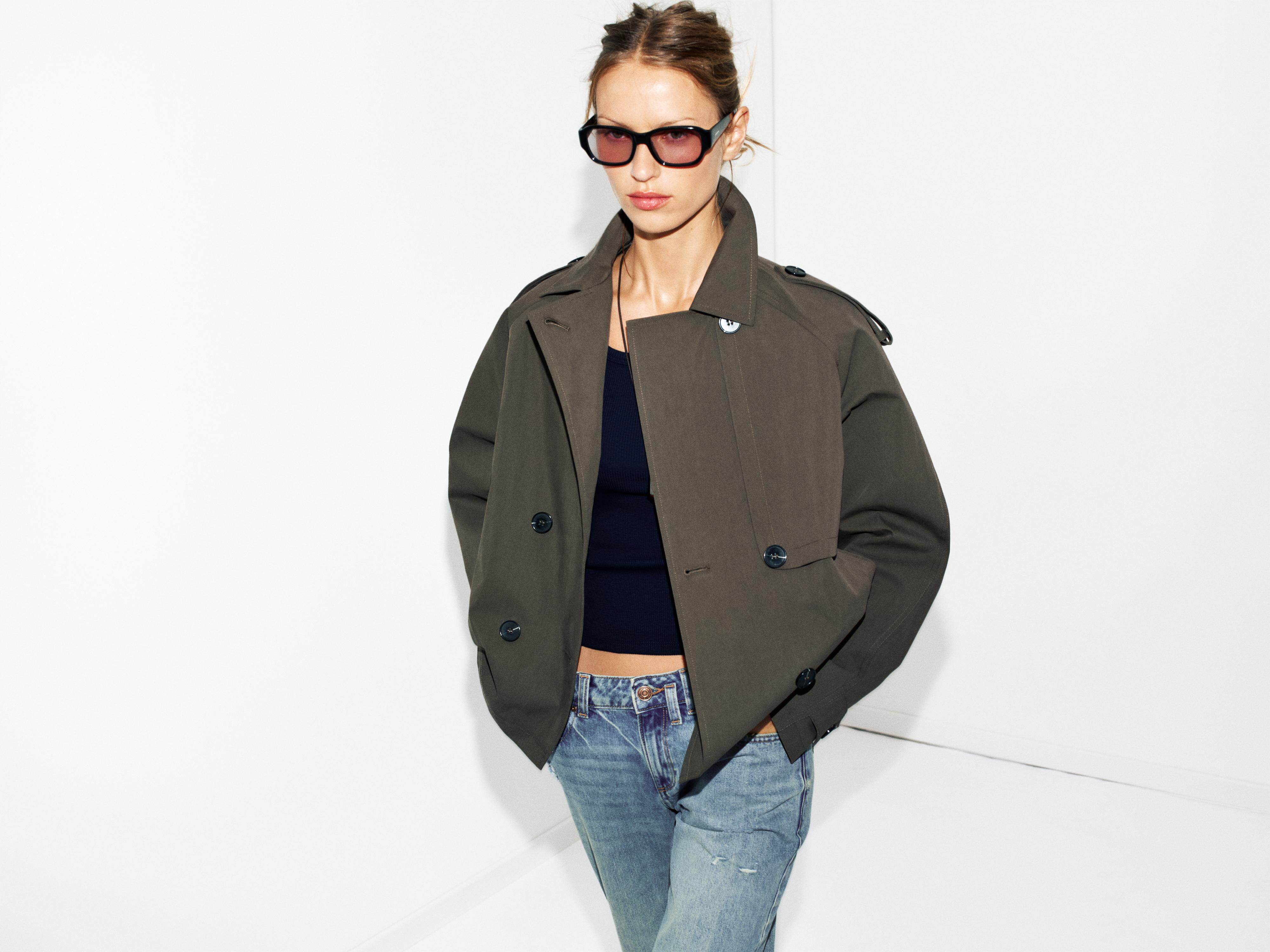 ZARA 2026 новая весна и лето Вкус женщины длинный рукав отворот свободный случайный закрытый короткий ветровка 6318050 962 