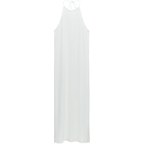 ZARA24 Summer New Pint Womens Clothing Hanging Neck Collar Small Pleats Dress 1165034250