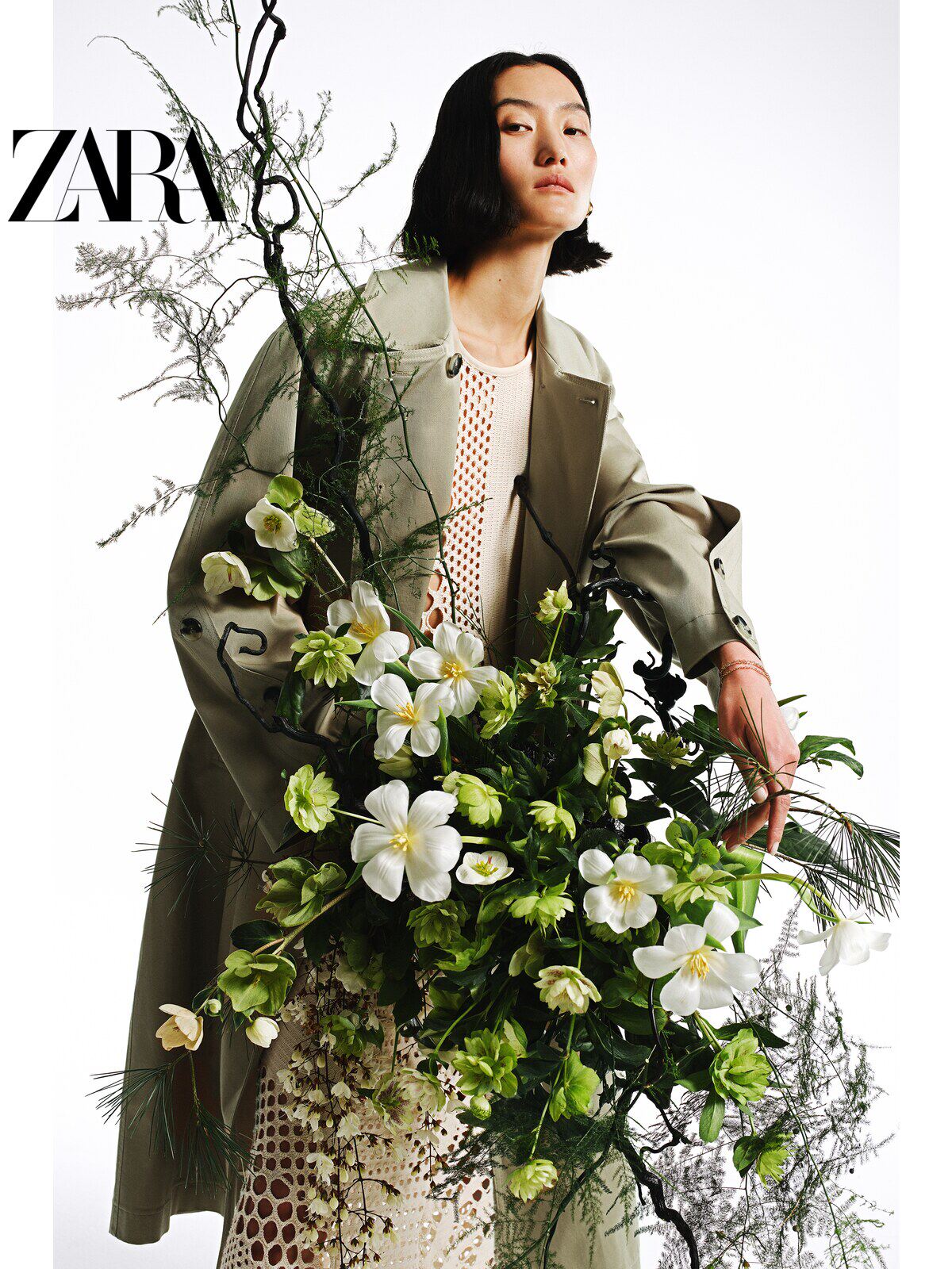 ZARA New Women's Wear with Bandloose Windwear 0518043 714