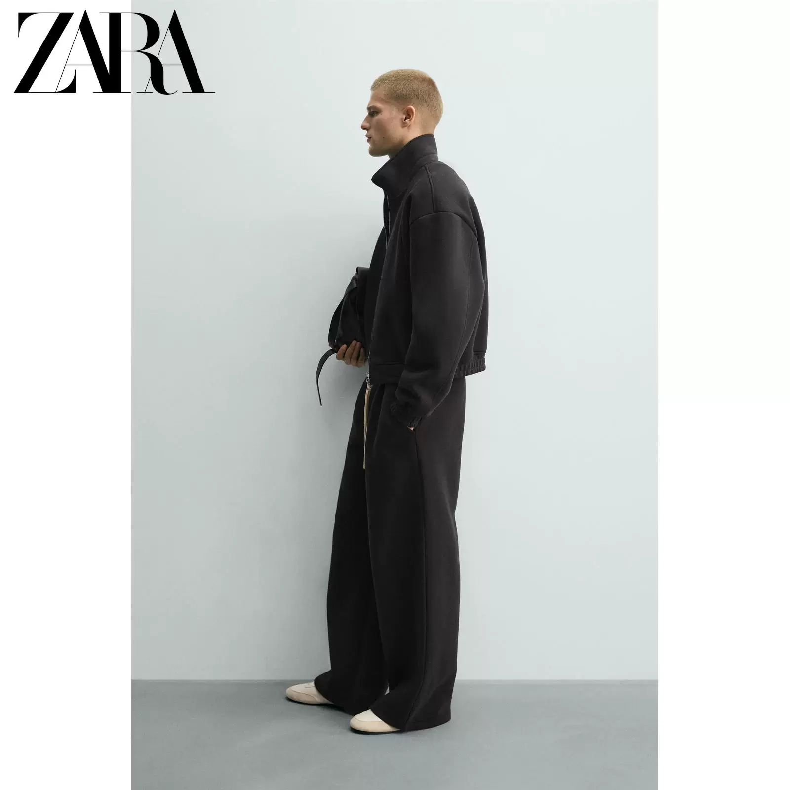 ZARA 2026 весна-лето новые товары мужская укороченная куртка из технической ткани с двумя молниями 6318415 800