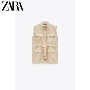 ZARA 夏季新款 女装 口袋饰无袖背心 07484138711