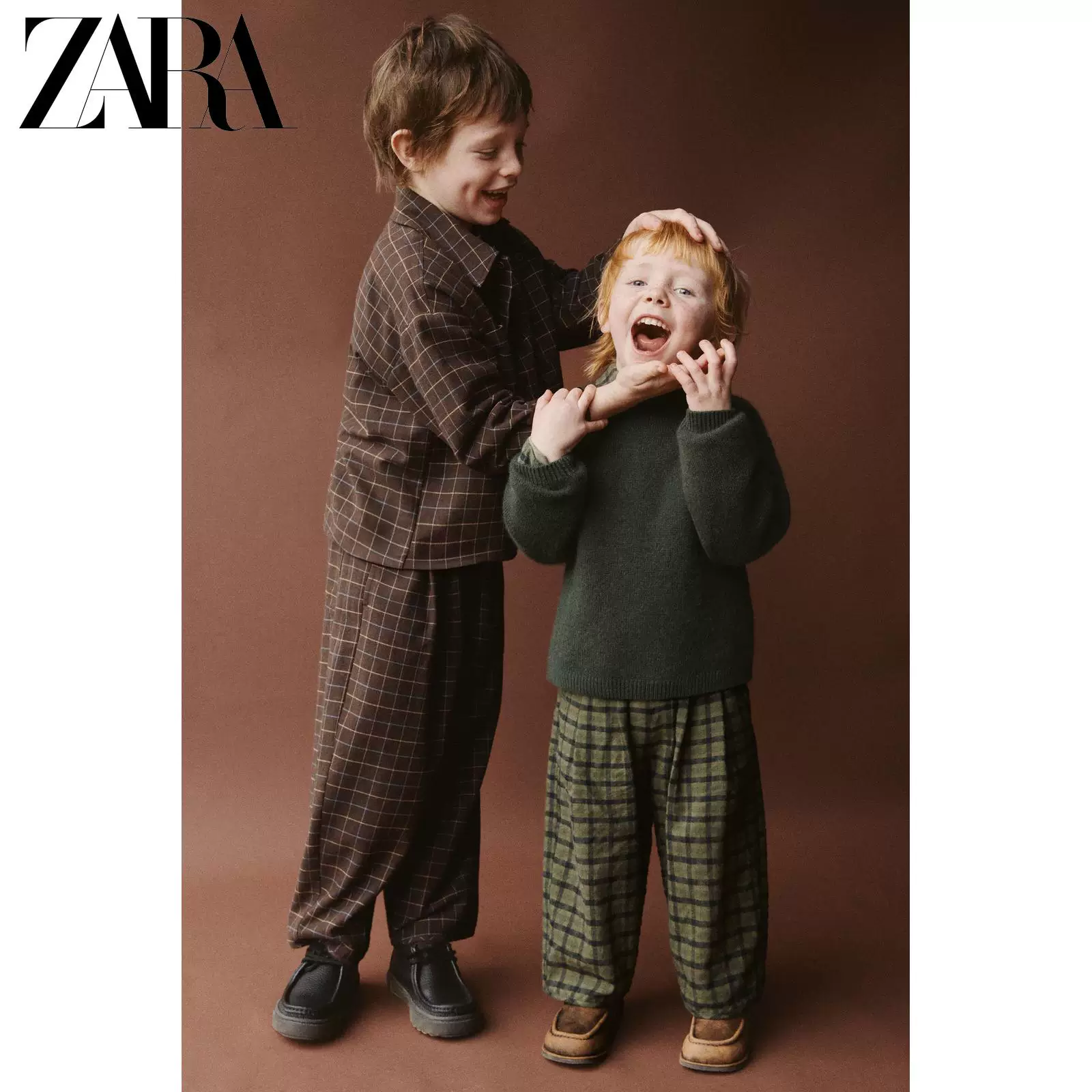 ZARA 2026 весна-лето новые продукты для малышей и котят ZARA TIMELESS клетчатая рубашка 1025788 527