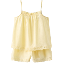 ZARA new product baby and toddler suspender top and casual shorts home wear set 2804597 300