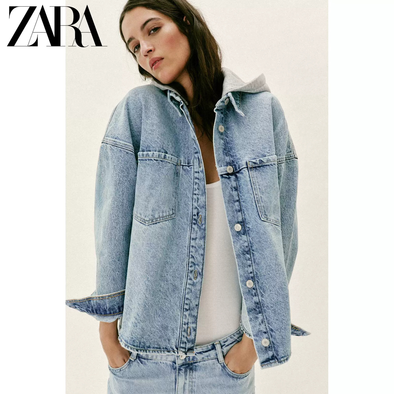 ZARA 2026 Spring and Summer New Arrival Women's Z1975 Embroidered Flower Denim Jacket 7147032 427
