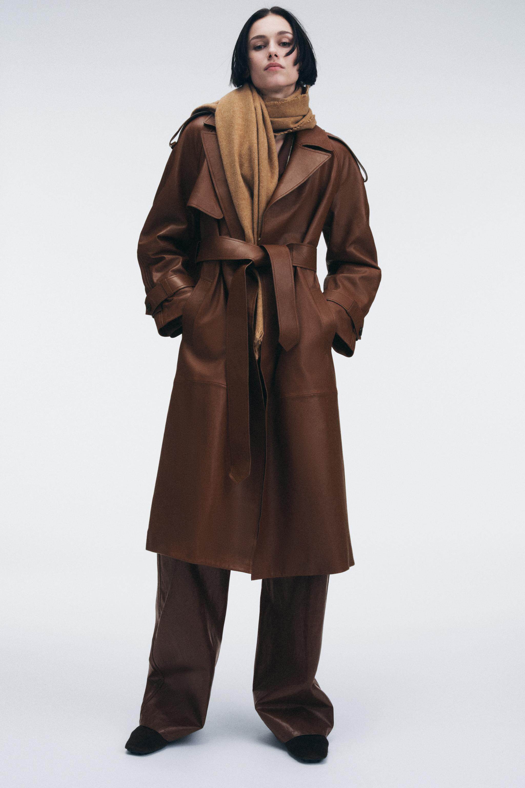 ZARA2025 зимнее обновление женщины твердый шерсть тонкий шарф 1023016 704 ZARA2025 зимнее обновление женщины твердый шерсть тонкий шарф 1023016 704