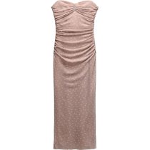 ZARA24 spring new products TRF womens clothing silk screen printed obliteratine dress 4661339049