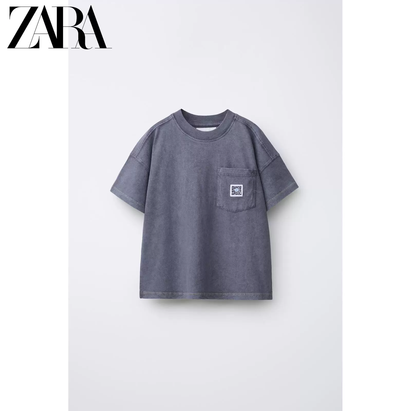 ZARA 2026 Spring and Summer New Products Children's Clothing Boys Printed Pocket Round Neck Short Sleeve T-Shirt 8675761 807