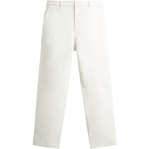 ZARA24 spring new pint mens wear white elastic cotton straight cylinder casual long pants 9621371251