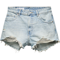 ZARA 2024 Autumn New Product Womens Clothing Cotton Comfortable Casual Versatile Denim Shorts 4365378 426