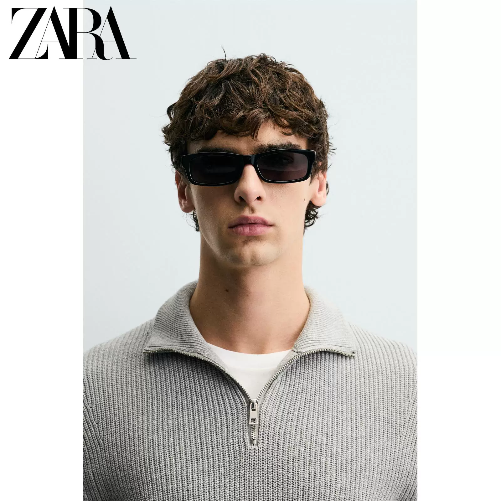 Очки солнцезащитные мужские прямоугольные ZARA весна-лето 2026 новинки 2750413 800