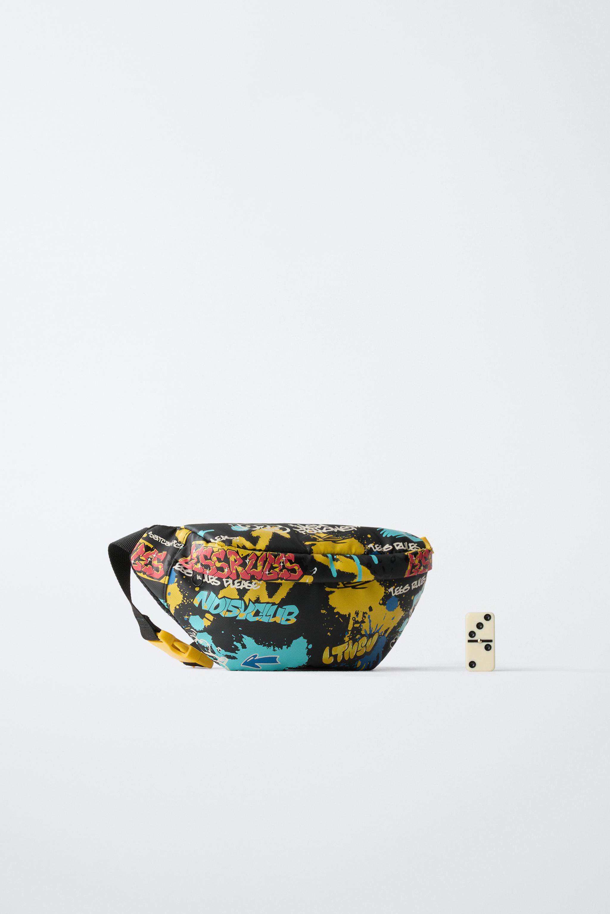 Сумка zara2026春夏新品 儿童包男童 涂鸦印花时尚休闲腰包 1415730 800
