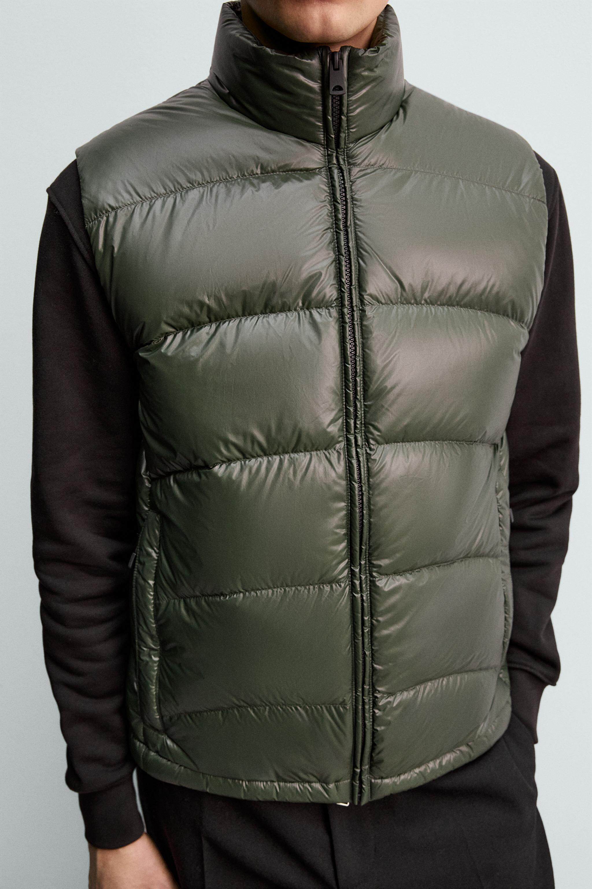 Пуховой жилет zara[origins] 男装 修身直筒棉服立领羽绒马甲背心 4302213 552