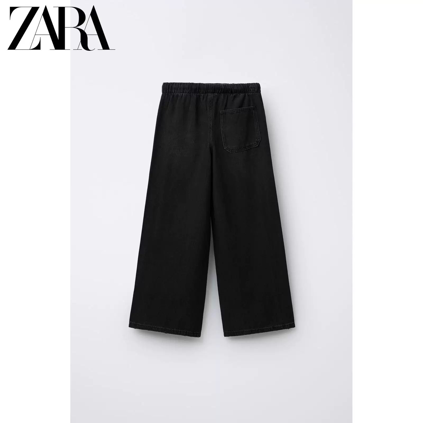 ZARA 2026 весна-лето новые товары детская одежда для девочек шнурованные свободные широкие джинсы повседневные 4441615 800