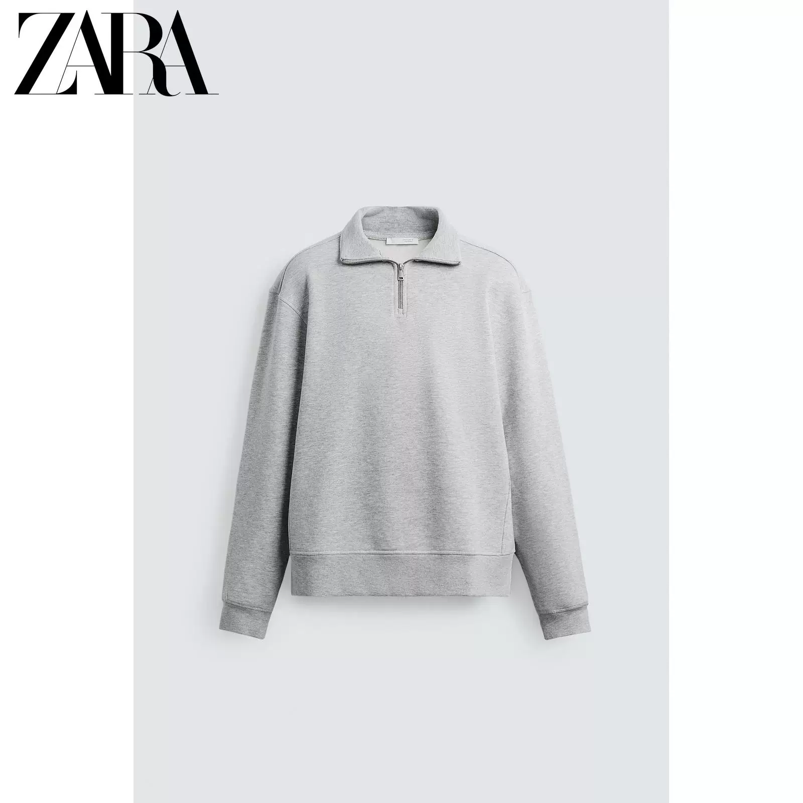 ZARA 2025 осень новые продукты Мужской базовый полузаметныйSlim прямые свитшоты 0761311 803