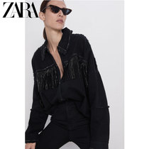 ZARA Womens Shiny Tassel Decorative Jacket Jacket 03305253800