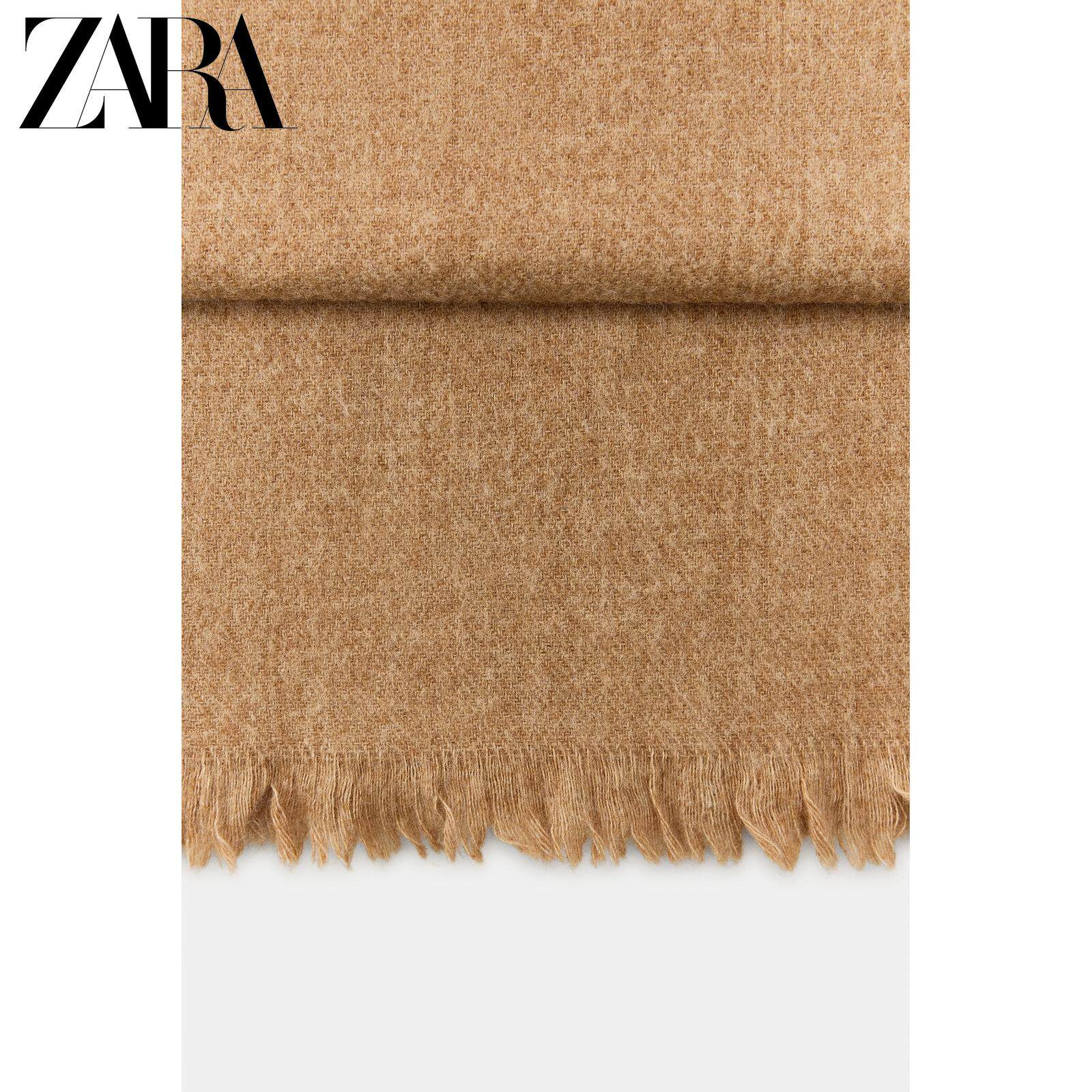 ZARA2025 зимнее обновление женщины твердый шерсть тонкий шарф 1023016 704