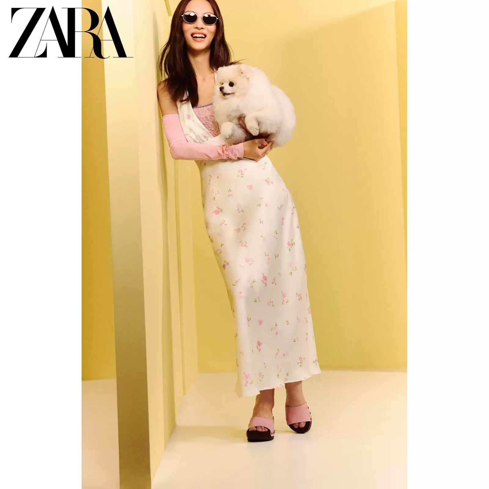 ZARA весна-лето 2026 Новинки Женщина круглый вырез контрастная отделка кружевной топ-майка 5584394 621