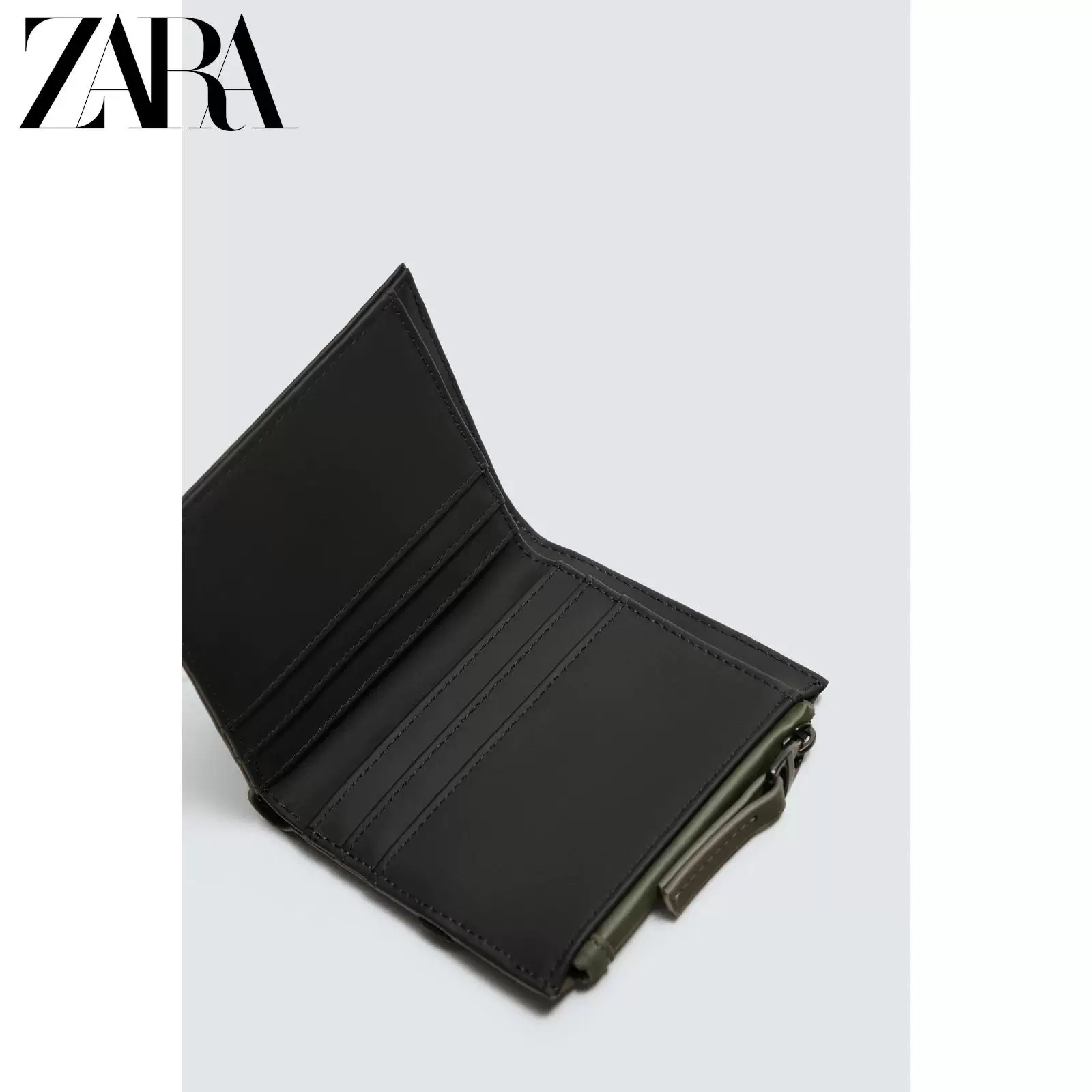 ZARA 2026 весна-лето новые товары Мужская сумка Застежка-м молния Монетник Ламинированный бумажник 3811720 032
